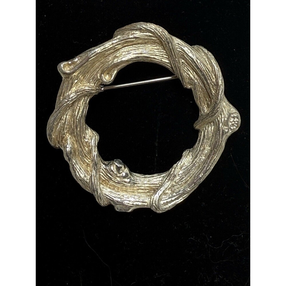 Mignon Faget Retired 925 Sterling Fences Collection Wreath Vine Brooch Rare